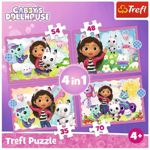 Trefl Koci domek Gabi puzzle Gabi Kotki 4w1 4+ Trefl 34620