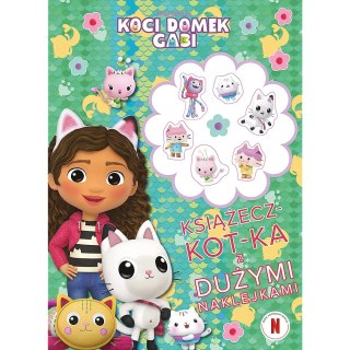 Trefl Książecz-kot-ka z dużymi naklejkami kolorowanka Koci domek Gabi Trefl 97641