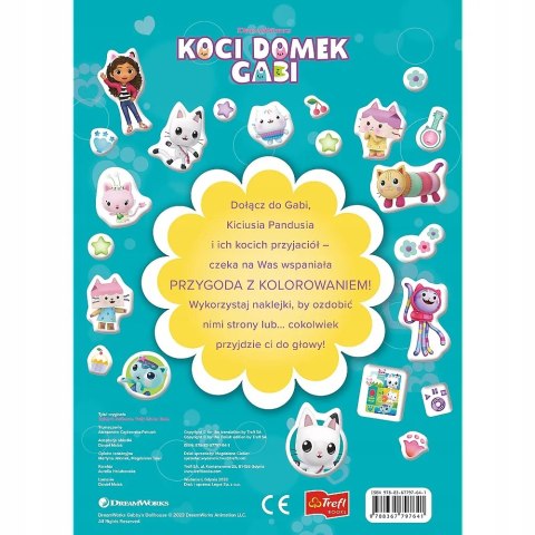 Trefl Książecz-kot-ka z dużymi naklejkami kolorowanka Koci domek Gabi Trefl 97641 Trefl Książecz-kot-ka z dużymi naklejkami kolorowanka Koci domek Gabi Trefl 97641