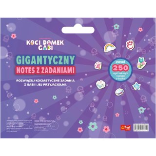 Trefl Książka notes łamigłówki Koci Domek Gabi naklejki kolorowanki Trefl KS97610