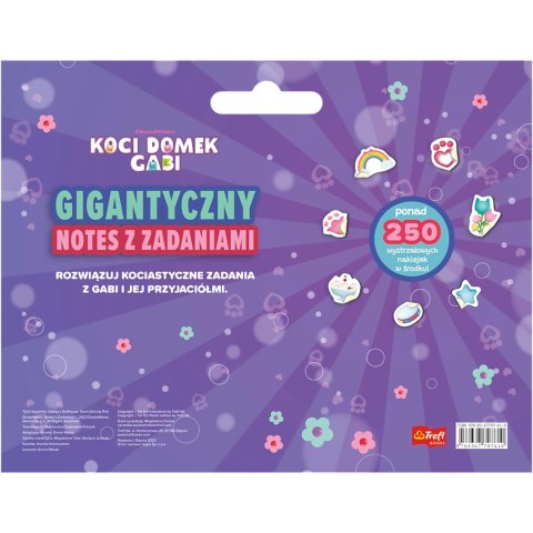 Trefl Książka notes łamigłówki Koci Domek Gabi naklejki kolorowanki Trefl KS97610 Trefl Książka notes łamigłówki Koci Domek Gabi naklejki kolorowanki Trefl KS97610
