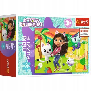 Trefl Puzzle 20 MiniMaxi Koci Domek Gabi 20 elementów 3+ Trefl 21158