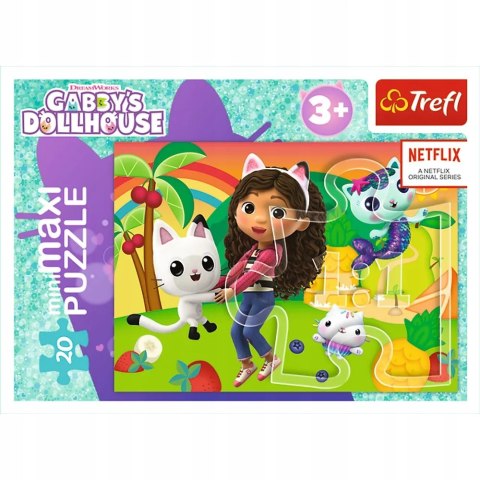 Trefl Puzzle 20 MiniMaxi Koci Domek Gabi 20 elementów 3+ Trefl 21158
