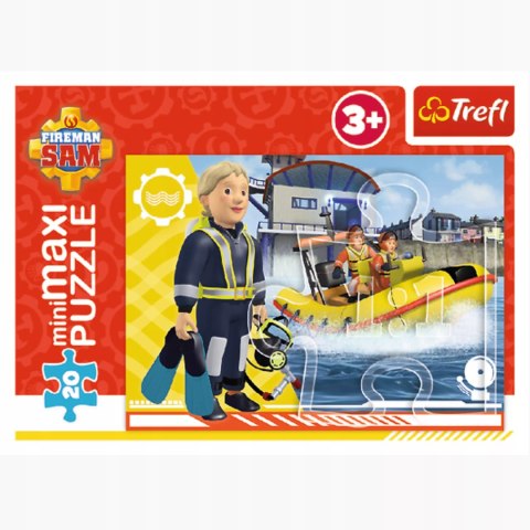 Trefl Puzzle 20 miniMAXI Strażak Sam 20 elementów bohaterski Sam 3+ Trefl 21114 Trefl Puzzle 20 miniMAXI Strażak Sam 20 elementów bohaterski Sam 3+ Trefl 21114