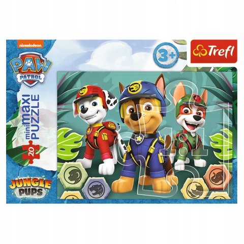 Trefl Puzzle 20 miniMAXI psi patrol w lesie 20 elementów 3+ Trefl 21145 Trefl Puzzle 20 miniMAXI psi patrol w lesie 20 elementów 3+ Trefl 21145