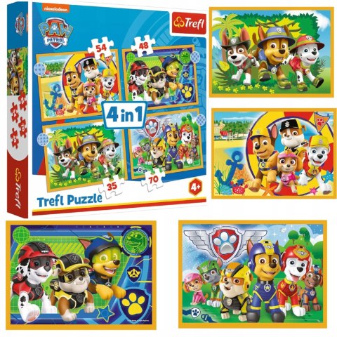 Trefl Puzzle 4w1 Psi Patrol wakacyjny 4+ Trefl 34395 Trefl Puzzle 4w1 Psi Patrol wakacyjny 4+ Trefl 34395
