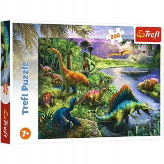 Trefl Puzzle Dinozaur 200 el. Drapieżne dinozaury Trefl 13281