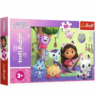Trefl Puzzle Koci Domek Gabi 30 elementów Gabi i jej uroczy domek Trefl 18301