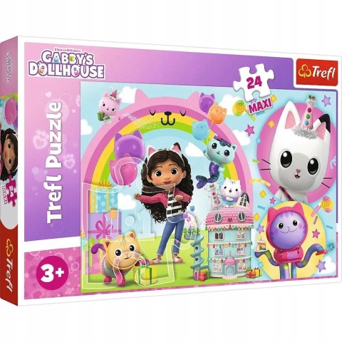 Trefl Puzzle TREFL Maxi 24 elementów Koci Domek Gabi Wesoła Gabi 14353 Trefl Puzzle TREFL Maxi 24 elementów Koci Domek Gabi Wesoła Gabi 14353