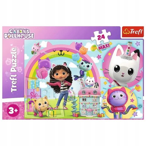 Trefl Puzzle TREFL Maxi 24 elementów Koci Domek Gabi Wesoła Gabi 14353 Trefl Puzzle TREFL Maxi 24 elementów Koci Domek Gabi Wesoła Gabi 14353