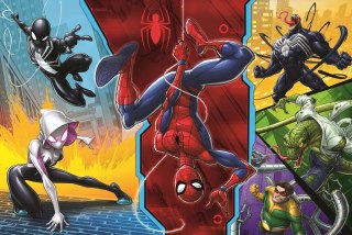 Trefl Puzzle Trefl Marvel Spider-Man 100 elementów Do góry nogami 16347