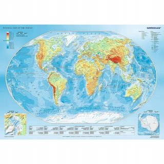 Trefl Puzzle mapa fizyczna świata 1000 elementów Trefl 10463