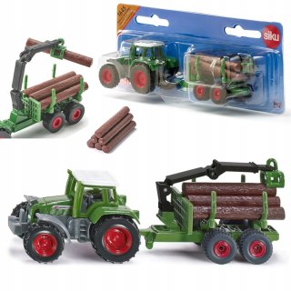 Siku Siku Farmer Traktor z leśną przyczepą metal model S1645