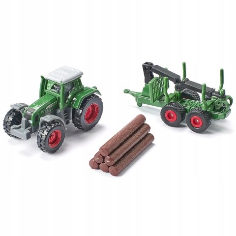 Siku Siku Farmer Traktor z leśną przyczepą metal model S1645