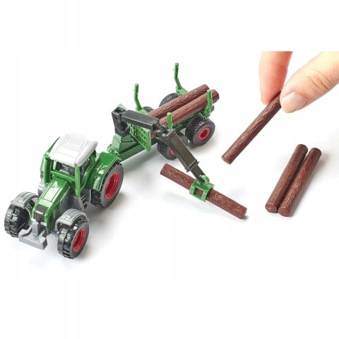 Siku Siku Farmer Traktor z leśną przyczepą metal model S1645