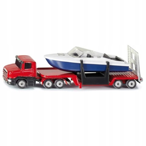 Siku Siku Laweta z łodzią ciężarówka metal model S1613 Siku Siku Laweta z łodzią ciężarówka metal model S1613