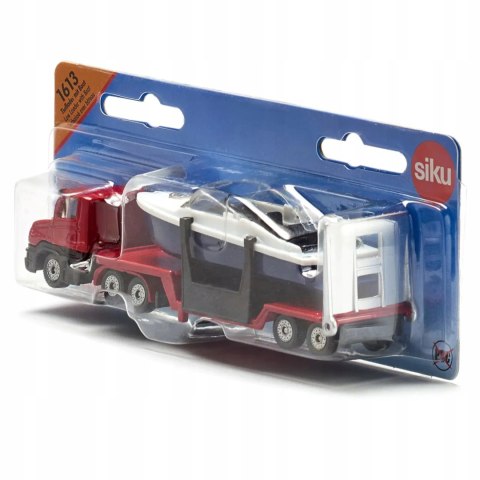 Siku Siku Laweta z łodzią ciężarówka metal model S1613 Siku Siku Laweta z łodzią ciężarówka metal model S1613