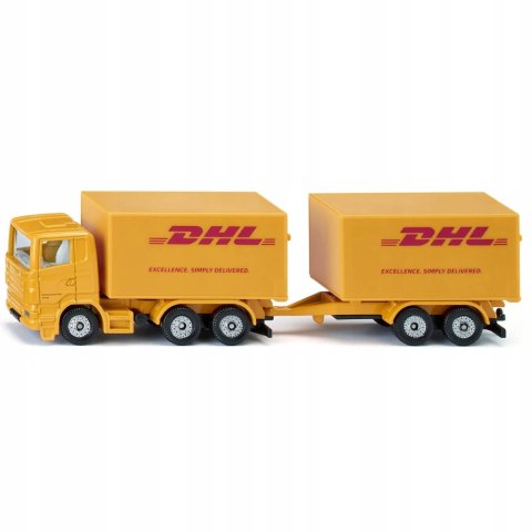 Siku Siku ciężarówka przyczepą DHL kurier model metal skala S1694 Siku Siku ciężarówka przyczepą DHL kurier model metal skala S1694