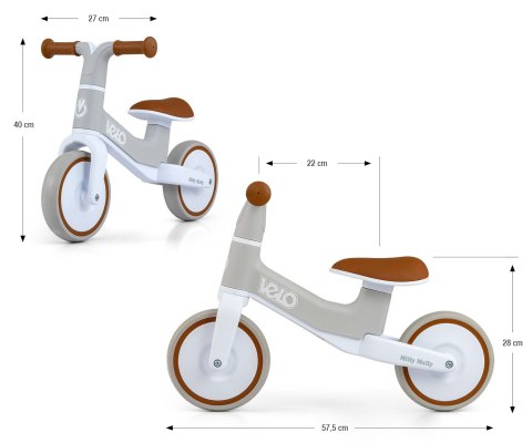 Milly Mally Milly Mally Rowerek Biegowy Velo Brown