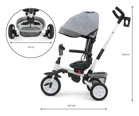 Milly Mally Rowerek Trójkołowy Stanley Rubber Grey