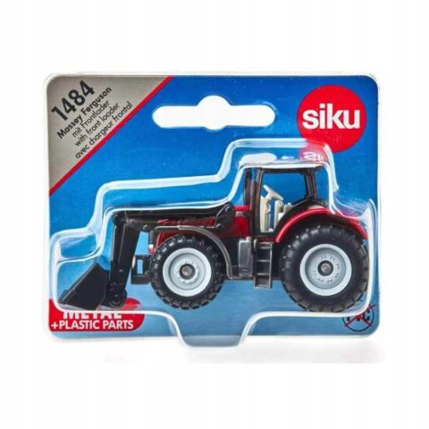 Siku Siku Traktor Massey Ferguson z przednią ładowarką metal model S1484 Siku Siku Traktor Massey Ferguson z przednią ładowarką metal model S1484