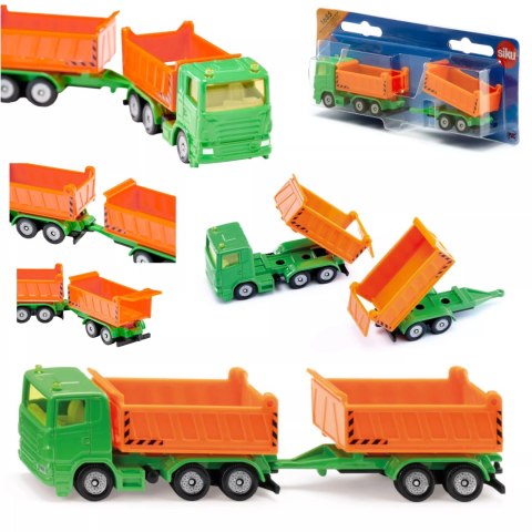 Siku Siku ciężarówka wywrotka z przyczepą model metal skala 1:87 S1685 Siku Siku ciężarówka wywrotka z przyczepą model metal skala 1:87 S1685