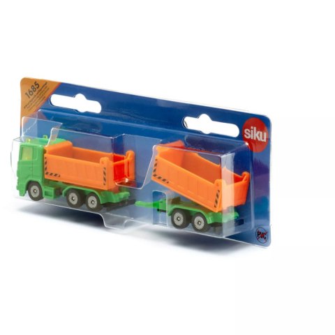 Siku Siku ciężarówka wywrotka z przyczepą model metal skala 1:87 S1685 Siku Siku ciężarówka wywrotka z przyczepą model metal skala 1:87 S1685
