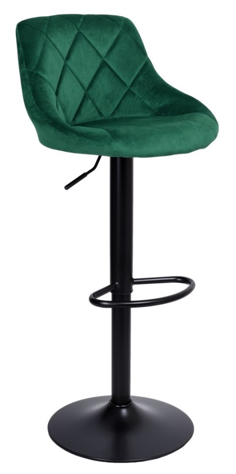 Hoker krzesło barowe CYDRO BLACK ciemnozielone Velvet Hoker krzesło barowe CYDRO BLACK ciemnozielone Velvet