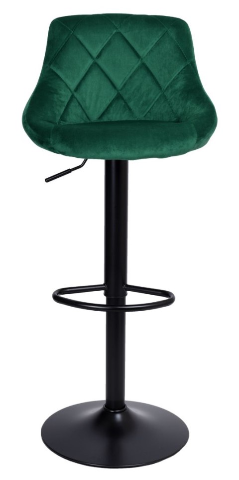 Hoker krzesło barowe CYDRO BLACK ciemnozielone Velvet Hoker krzesło barowe CYDRO BLACK ciemnozielone Velvet