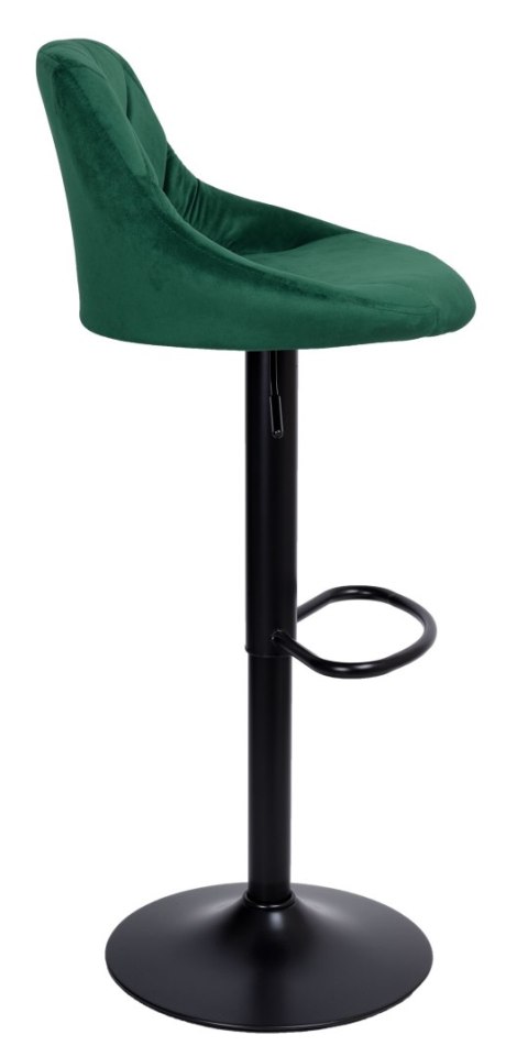 Hoker krzesło barowe CYDRO BLACK ciemnozielone Velvet Hoker krzesło barowe CYDRO BLACK ciemnozielone Velvet