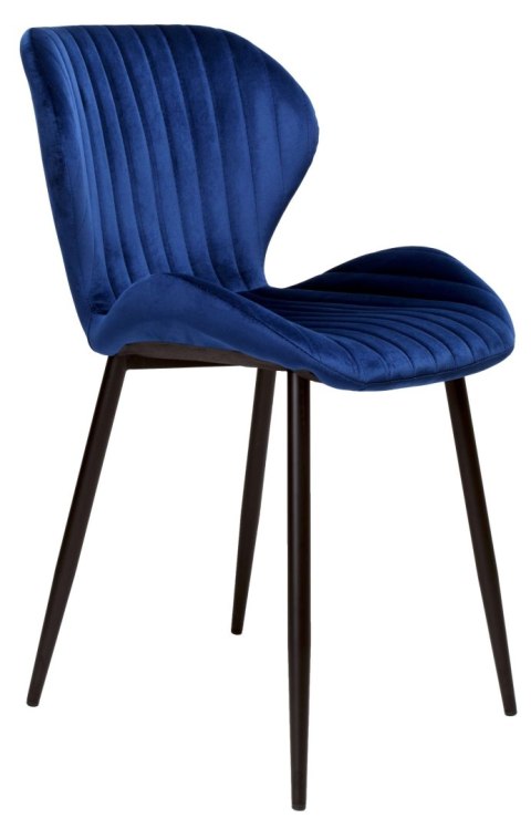 Krzesło welurowe DALLAS VELVET granatowe Krzesło welurowe DALLAS VELVET granatowe
