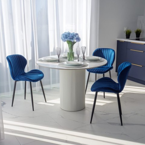 Krzesło welurowe DALLAS VELVET granatowe Krzesło welurowe DALLAS VELVET granatowe