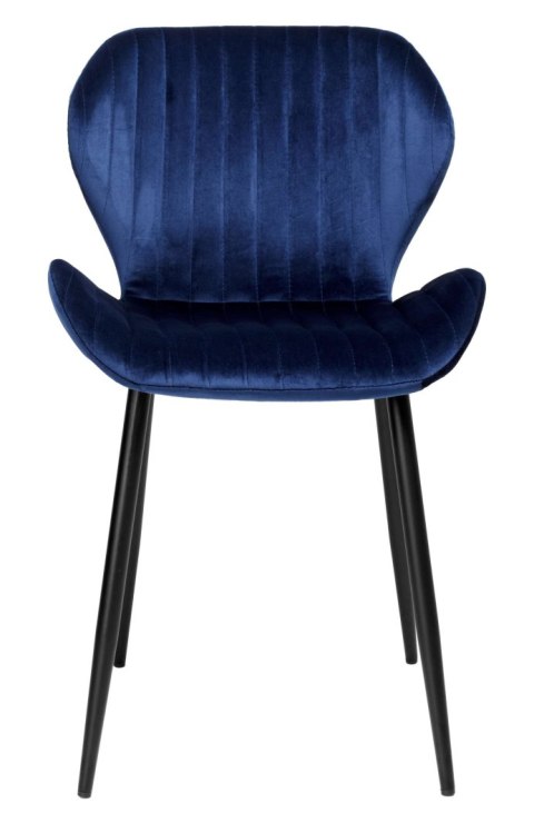 Krzesło welurowe DALLAS VELVET granatowe Krzesło welurowe DALLAS VELVET granatowe