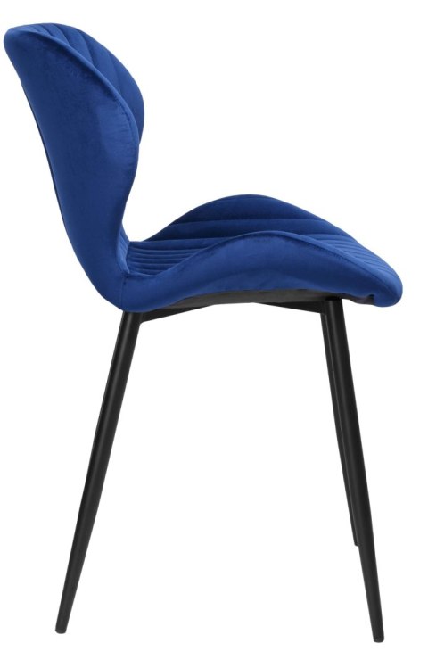Krzesło welurowe DALLAS VELVET granatowe Krzesło welurowe DALLAS VELVET granatowe