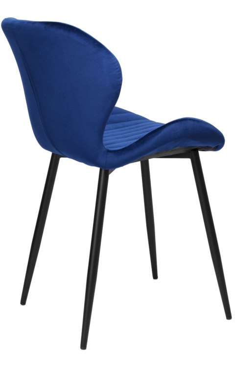 Krzesło welurowe DALLAS VELVET granatowe Krzesło welurowe DALLAS VELVET granatowe