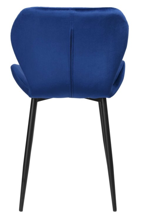 Krzesło welurowe DALLAS VELVET granatowe Krzesło welurowe DALLAS VELVET granatowe