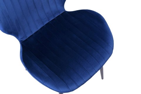 Krzesło welurowe DALLAS VELVET granatowe Krzesło welurowe DALLAS VELVET granatowe