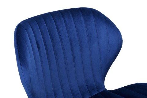 Krzesło welurowe DALLAS VELVET granatowe Krzesło welurowe DALLAS VELVET granatowe