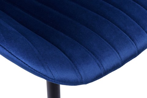 Krzesło welurowe DALLAS VELVET granatowe Krzesło welurowe DALLAS VELVET granatowe