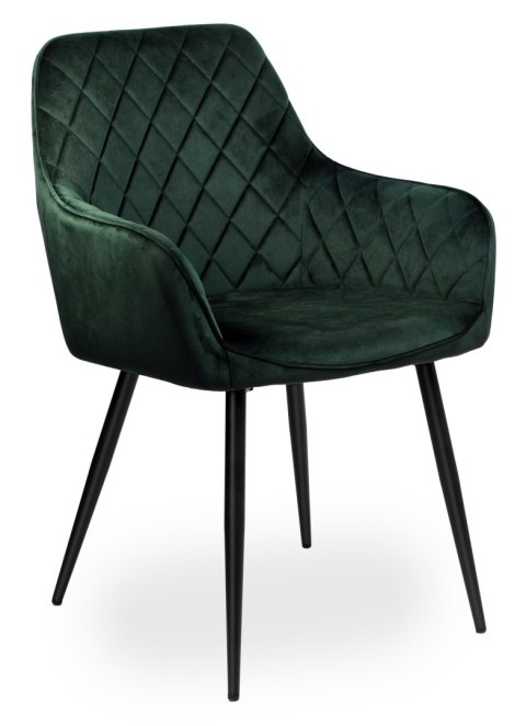 Krzesło welurowe HAVANA VELVET ciemnozielone Krzesło welurowe HAVANA VELVET ciemnozielone