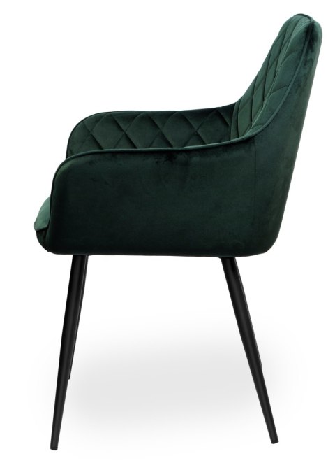 Krzesło welurowe HAVANA VELVET ciemnozielone Krzesło welurowe HAVANA VELVET ciemnozielone