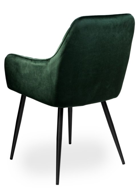 Krzesło welurowe HAVANA VELVET ciemnozielone Krzesło welurowe HAVANA VELVET ciemnozielone