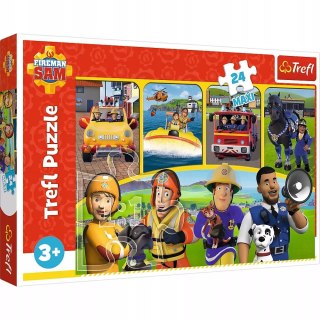 Trefl Puzzle 24 MAXI 24 elementy Strażak Sam i przyjaciele Trefl 14356