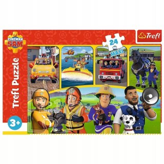 Trefl Puzzle 24 MAXI 24 elementy Strażak Sam i przyjaciele Trefl 14356