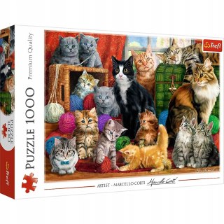 Trefl Puzzle Kocie Spotkanie Koty 1000 elementów Trefl 10555