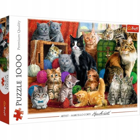 Trefl Puzzle Kocie Spotkanie Koty 1000 elementów Trefl 10555 Trefl Puzzle Kocie Spotkanie Koty 1000 elementów Trefl 10555