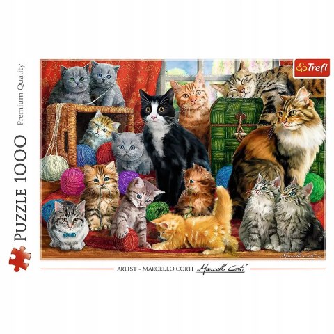 Trefl Puzzle Kocie Spotkanie Koty 1000 elementów Trefl 10555 Trefl Puzzle Kocie Spotkanie Koty 1000 elementów Trefl 10555