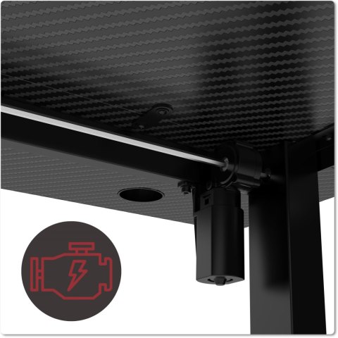 Biurko gamingowe SHADOW GAMER elektryczne 1.0 czarne 120 cm Biurko gamingowe SHADOW GAMER elektryczne 1.0 czarne 120 cm