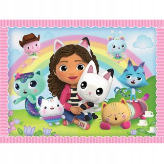 Trefl Puzzle 2w1+ Memos Koci Domek Gabi 3+ Gabi z Kocim Przyjacielem Trefl 93382