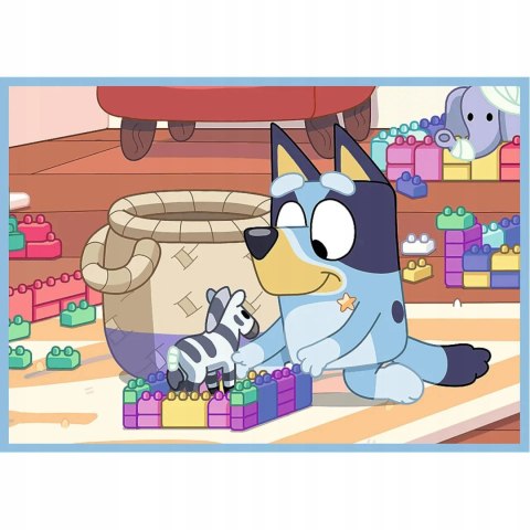 Trefl Puzzle 4w1 Bluey i jego świat 3+ Trefl 34637 Trefl Puzzle 4w1 Bluey i jego świat 3+ Trefl 34637